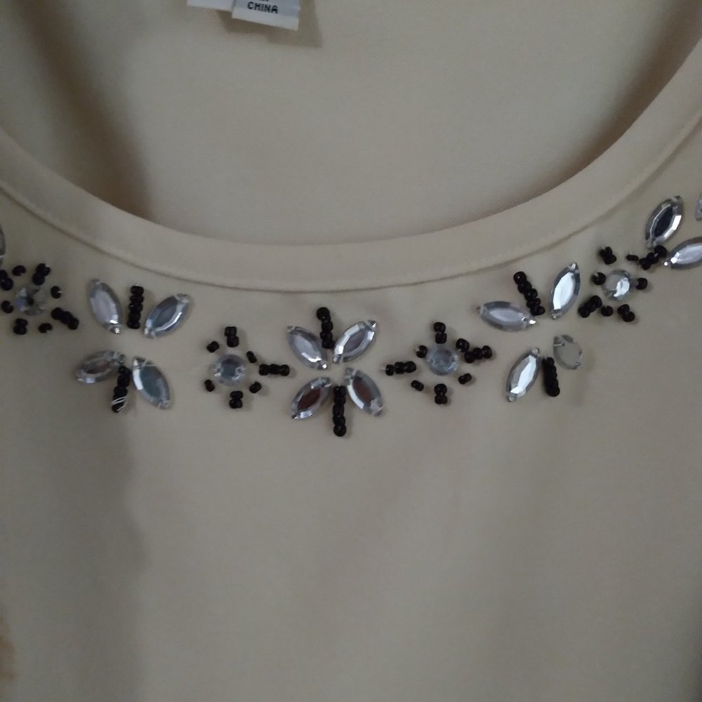 Women's Lisa Renee Cream and Animal Print Skirt Suit with Jewel Embellishments - Picture 3 of 5